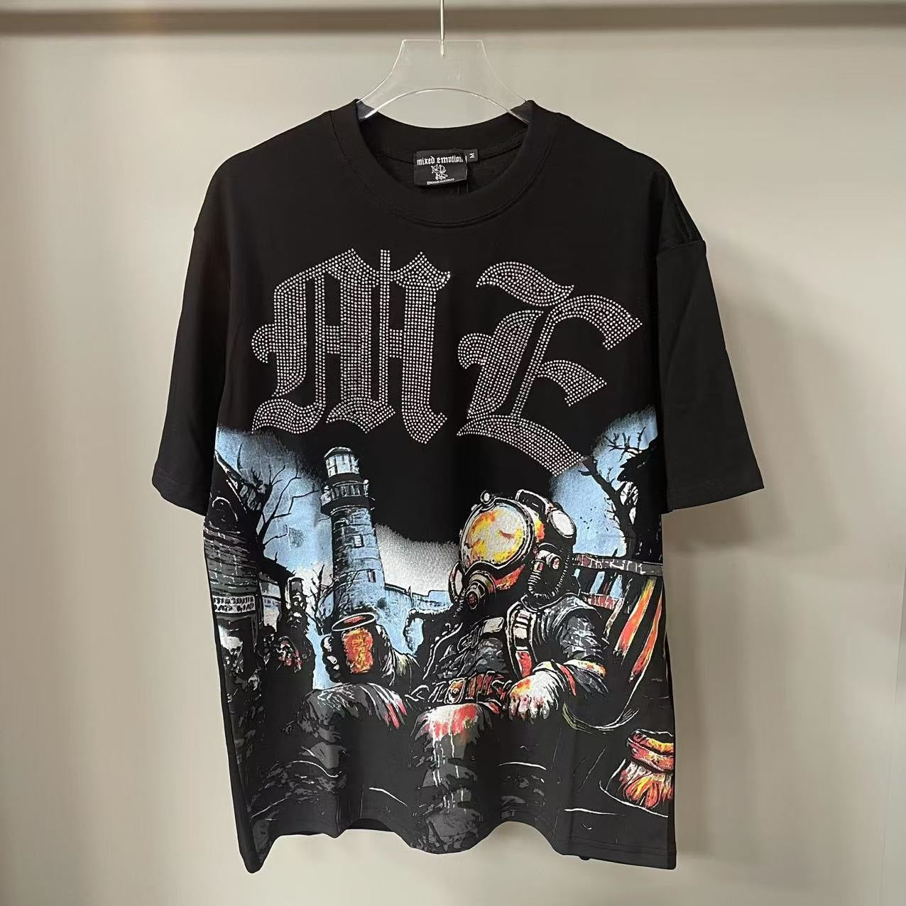 European Street Fashion Printed Short Sleeve T-Shirt For Men