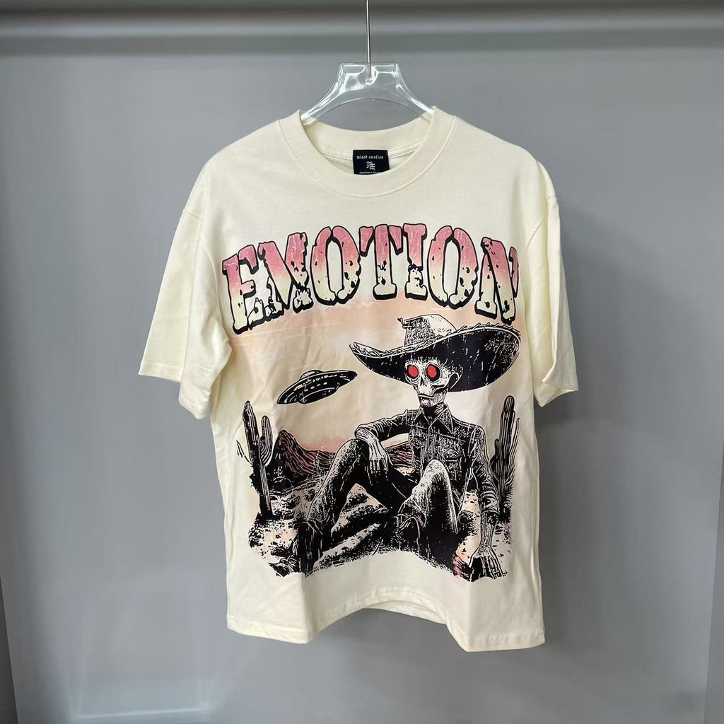 European Street Fashion Printed Short Sleeve T-Shirt For Men