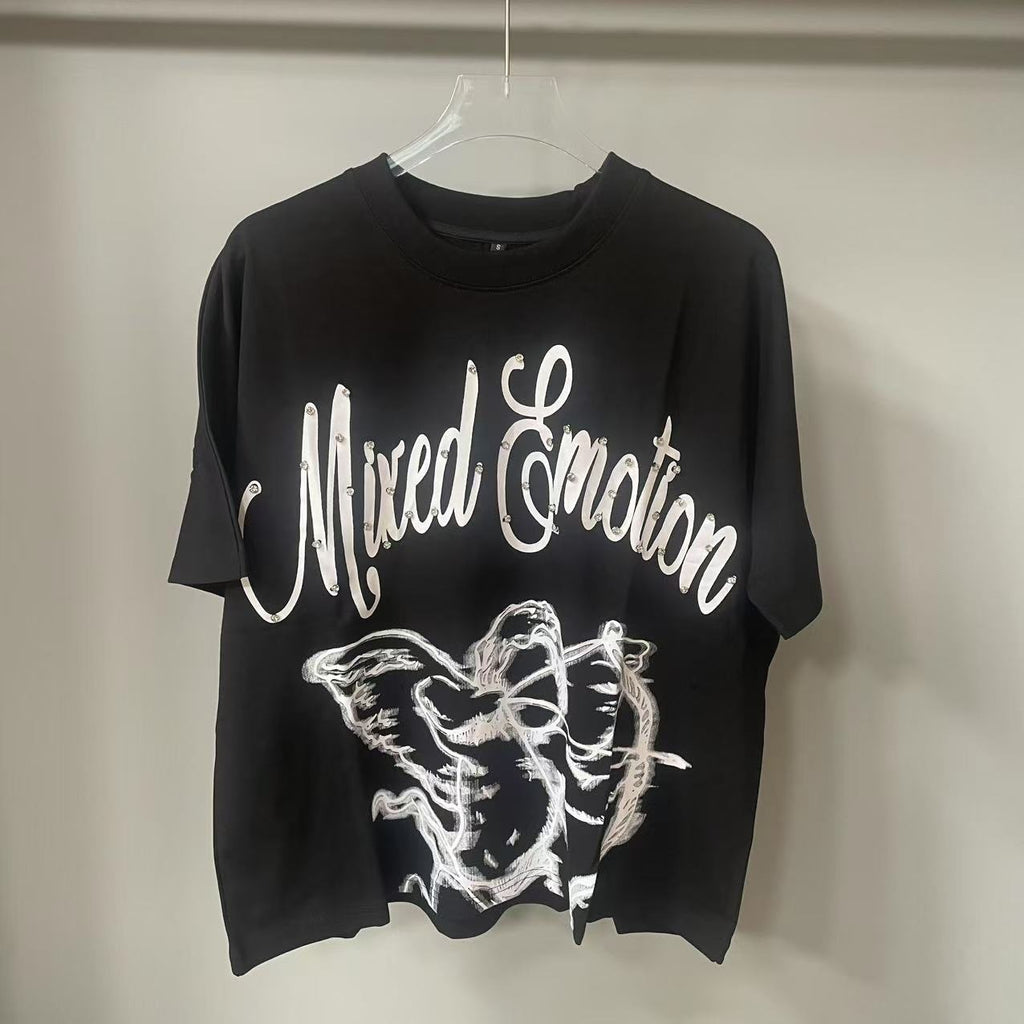 European Street Fashion Printed Short Sleeve T-Shirt For Men